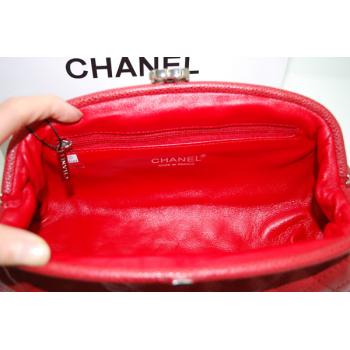 Chanel Clutches 35487 Red Cow Leather Small Bag