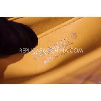 Chanel Patent Leather Mini Yellow  Flap Handbag Replica