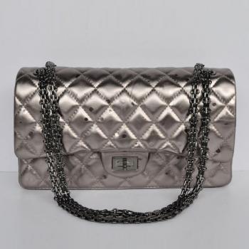 Chanel 2.55 Reissue Flap M49112 Silver Leather Ladies Bag