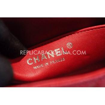 Replica Chanel  Flap Patent Leather Handbag Mini Red