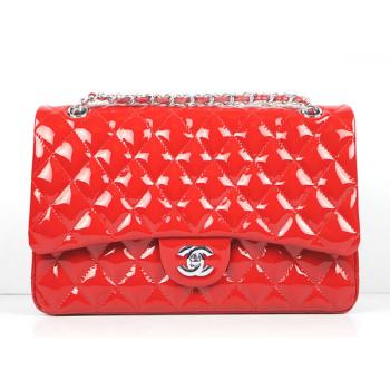 Chanel 1113 Red Enamel Ladies Handbag