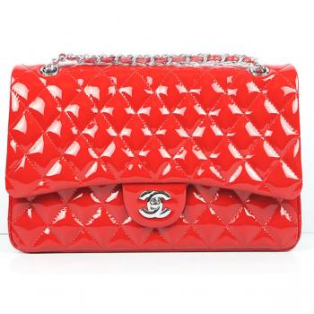 Chanel 1113 Red Enamel Ladies Handbag