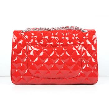 Chanel 1113 Red Enamel Ladies Handbag