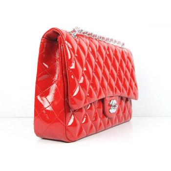 Chanel 1113 Red Enamel Ladies Handbag