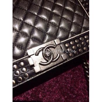 Replica Chanel Cross Body Bag Small Silver Calfskin Le Boy