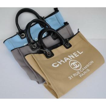 Chanel 2024 New Chanel 66941 Apricot Canvas Ladies