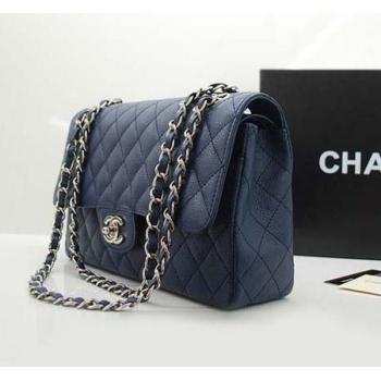 Chanel A1112 Blue Lambskin Ladies Handbags