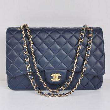 Chanel  Flap bags 28601 Blue Medium HandBags Replica