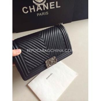 Chanel 2way Le Boy Calfskin Black