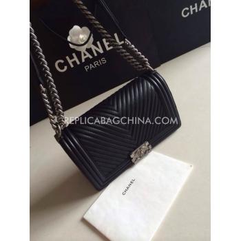 Chanel 2way Le Boy Calfskin Black