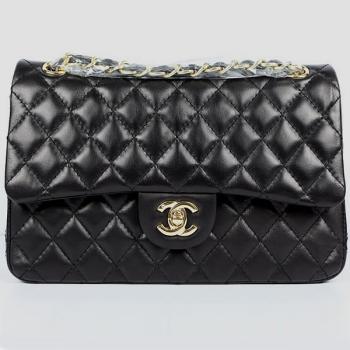 Chanel 01112 Black Lambskin Ladies Bag