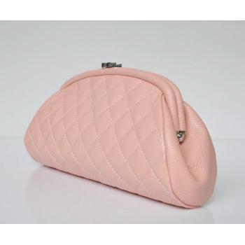 Chanel Clutches 32342 Pink Cow Leather Small Bag HM03368