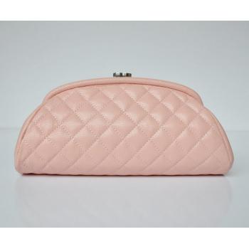 Chanel Clutches 32342 Pink Cow Leather Small Bag HM03368