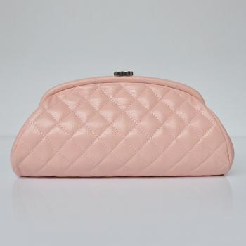 Chanel Clutches 32342 Pink Cow Leather Small Bag HM03368