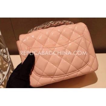 Chanel Handbag Mini Pink  Flap Patent Leather