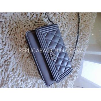 Cheap Chanel Wallet Purse Blue Genuine Leather