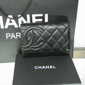 Chanel Wallet 26722 Black Card Bags Unisex Replica