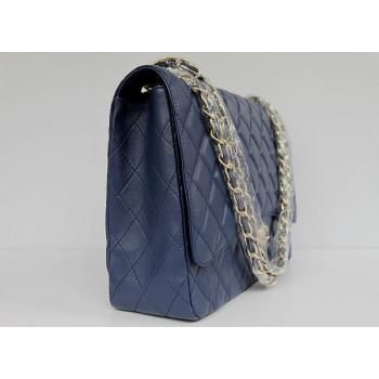 Chanel  Flap bags 1116 Blue Lambskin Medium