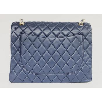 Chanel  Flap bags 1116 Blue Lambskin Medium