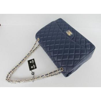 Chanel  Flap bags 1116 Blue Lambskin Medium