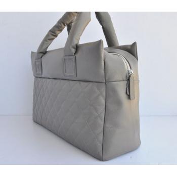 Cheap Chanel Coco bags 48620 Grey Lambskin Large Handbag