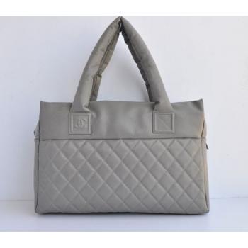 Cheap Chanel Coco bags 48620 Grey Lambskin Large Handbag