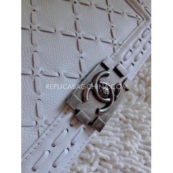 Chanel White Shoulder Bag Handbag Calfskin Replica