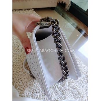 Chanel White Shoulder Bag Handbag Calfskin Replica