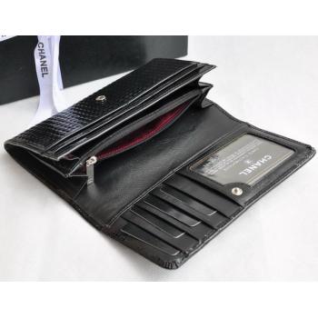 Replica Chanel Wallet 91764 Black Lambskin Wallet