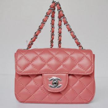 Replica Chanel  Flap bags 1115 Pink Lambskin Small Handbags