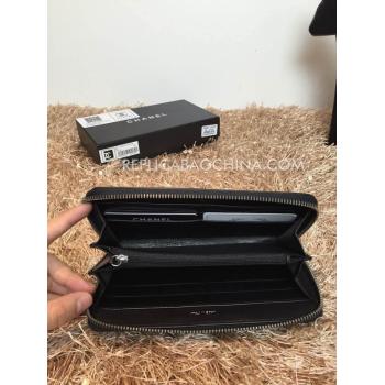 Chanel New Arrival Black Wallet Purse Leather