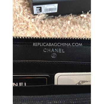 Chanel New Arrival Black Wallet Purse Leather