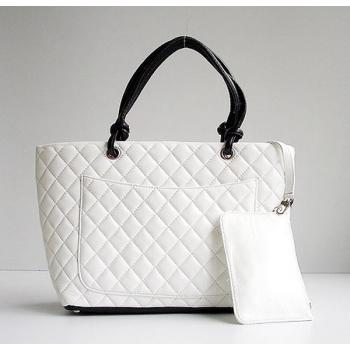 Chanel Cambon bags 9005 White Lambskin Ladies Bag