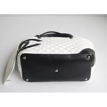 Chanel Cambon bags 9005 White Lambskin Ladies Bag