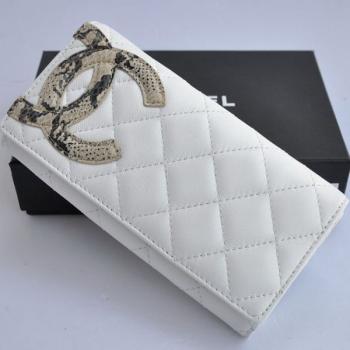 Chanel Wallet 164 White Snake Leather Ladies Wallet