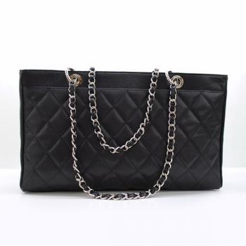 Chanel Shopping bags 36087 Black Lambskin Ladies