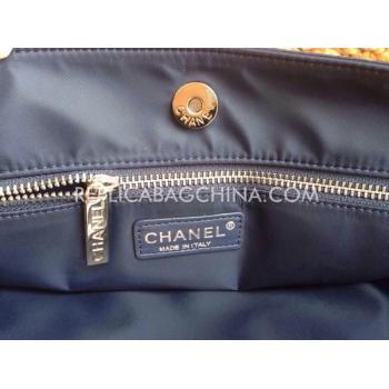 Chanel Nylon Shoulder Bag Handbag Blue