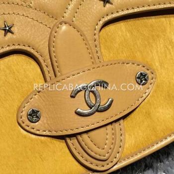 Replica Chanel Yellow Paris Dallas Handbag Leather