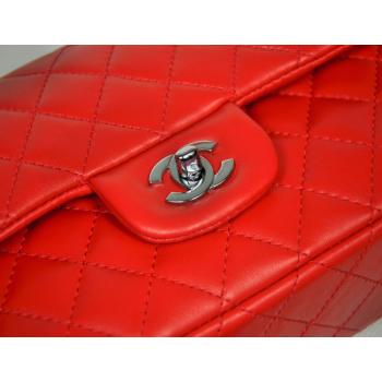 Chanel  Flap bags 1112 Red Lambskin Ladies Bags