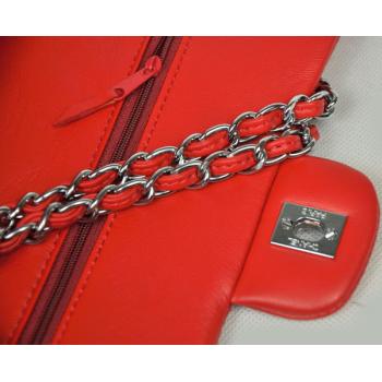 Chanel  Flap bags 1112 Red Lambskin Ladies Bags