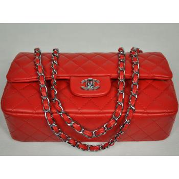 Chanel  Flap bags 1112 Red Lambskin Ladies Bags