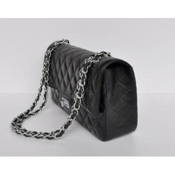 Chanel 2.55 Reissue Flap 2112 Black Lambskin Cross Body Bag Replica