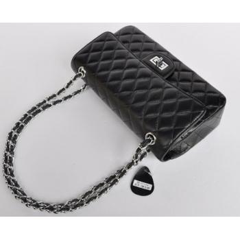 Chanel 2.55 Reissue Flap 2112 Black Lambskin Cross Body Bag Replica