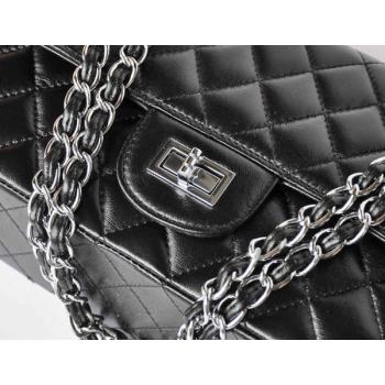 Chanel 2.55 Reissue Flap 2112 Black Lambskin Cross Body Bag Replica