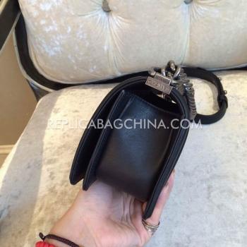 Chanel Le Boy 2way Rhombic Black Calfskin