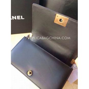 Chanel New Arrival Black Leather 2way Le Boy