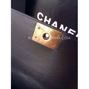 Chanel New Arrival Black Leather 2way Le Boy