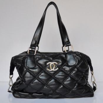 Cheap Chanel Bubble Bags 69021 Black Lambskin Large Bags