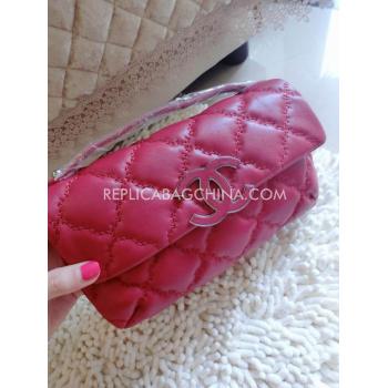 Chanel Red Purse Wallet Leather HM04922