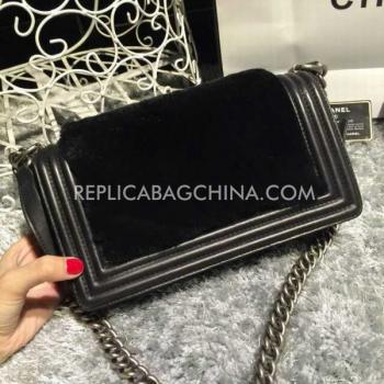 Cheap Chanel Le Boy Lambskin  Style Black Shoulder Bag